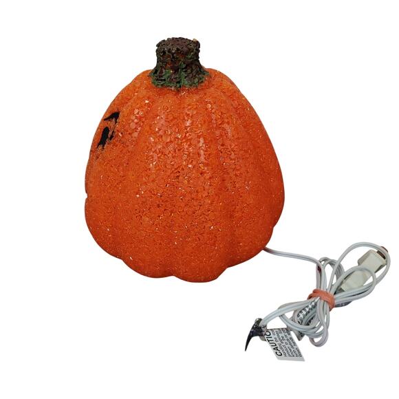 Vintage Seasons Melted Plastic Popcorn Jack O Lantern Light Up Pumpkins Lot Of 3 - Picture 10 of 16